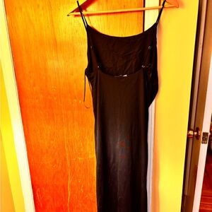 Zara Black Spaghetti Strap Slip Dress